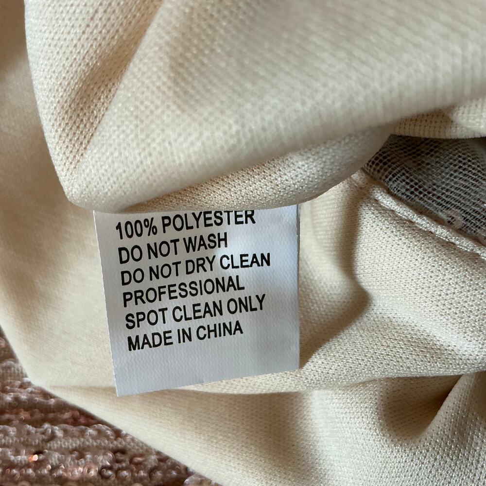 Mac Duggal 11273 Sequined Cut Out Flared Wide Leg Jumpsuit Size 6 Rose Gold - Picture 11 of 12